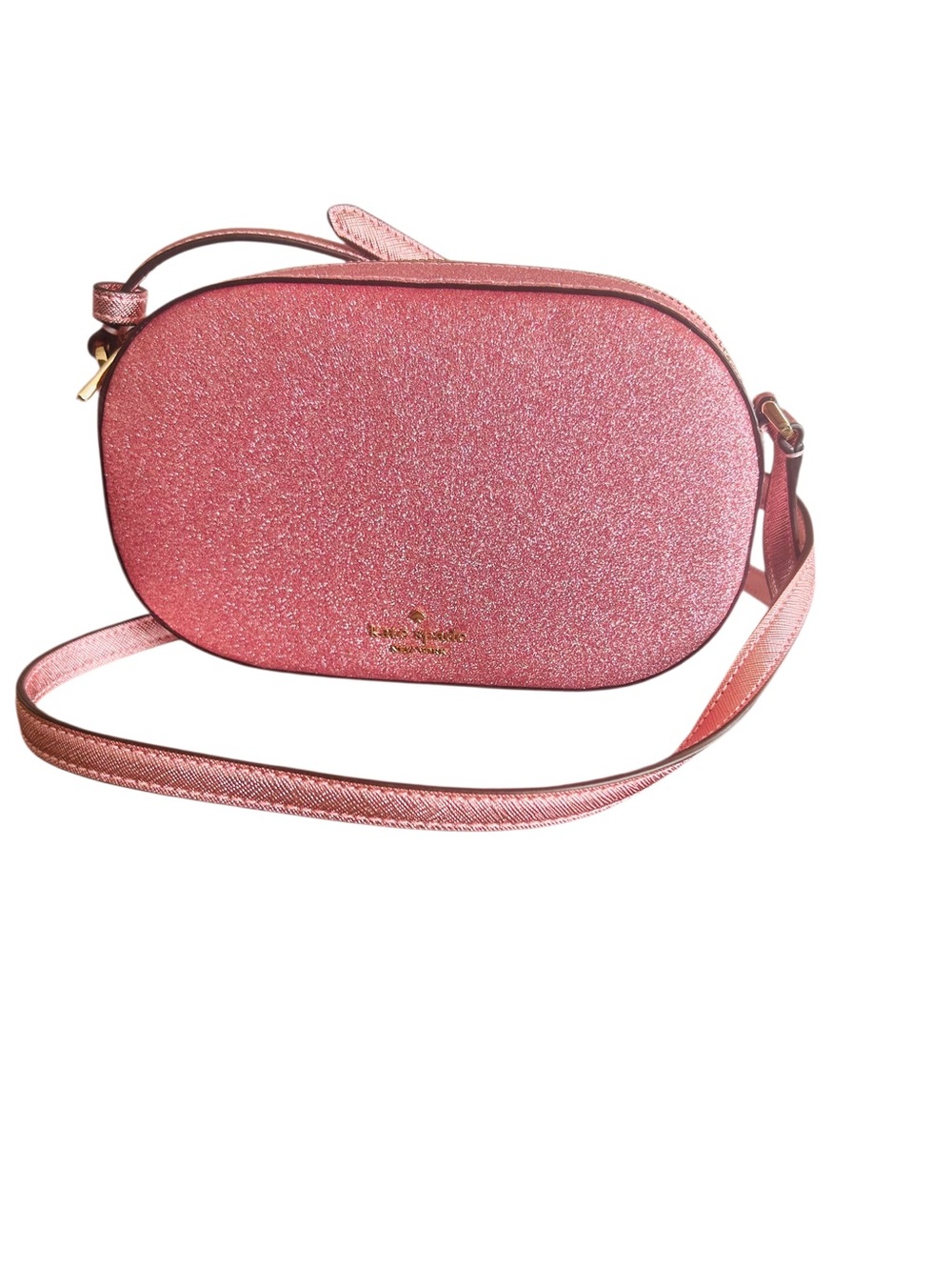 kate spade Pink Glitter Oval Crossbody Bag